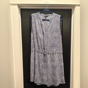 Hilary Radley Women's Sleeveless Tunic Dress in a Deep Conalt Leopard Print.